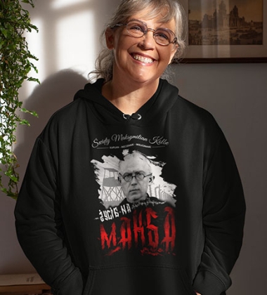 Damska bluza z kapturem MAKSYMILIAN KOLBE CZARNA